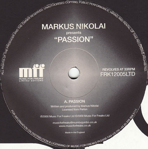 Markus Nikolai : Passion (12")