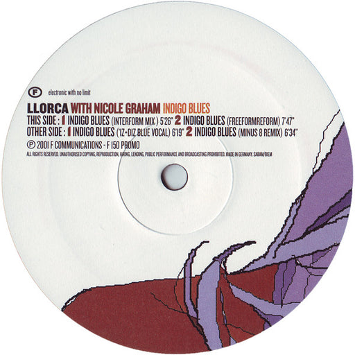 Llorca With Nicole Graham : Indigo Blues (12", Promo)