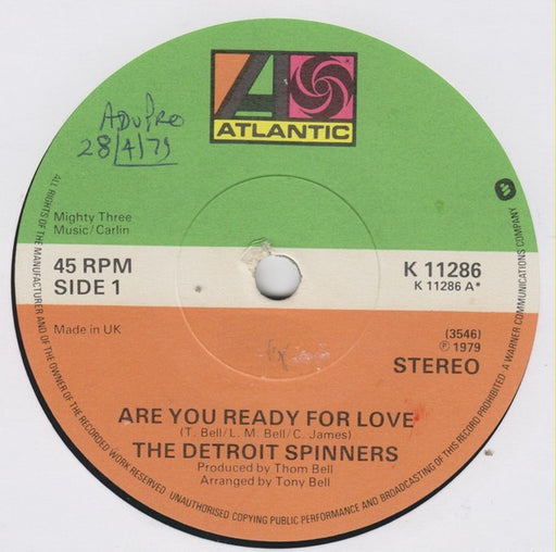 Detroit Spinners* : Are You Ready For Love (7", Single)