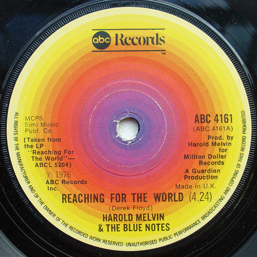 Harold Melvin & The Blue Notes* : Reaching For The World (7", Single)