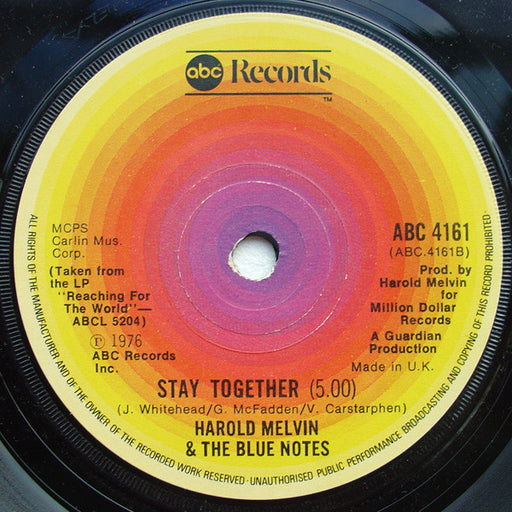 Harold Melvin & The Blue Notes* : Reaching For The World (7", Single)