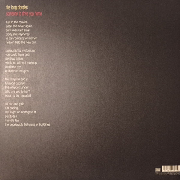 The Long Blondes : Someone To Drive You Home (LP, Album, RE, RM, Red + LP, Comp, Yel + Ltd, Ann)