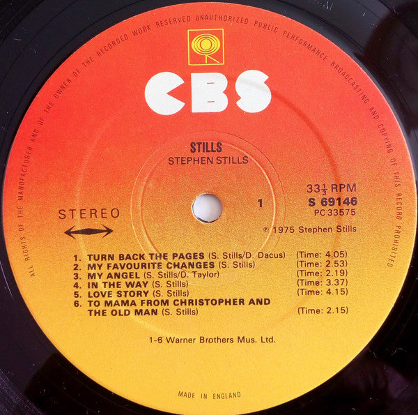 Stephen Stills : Stills (LP, Album)