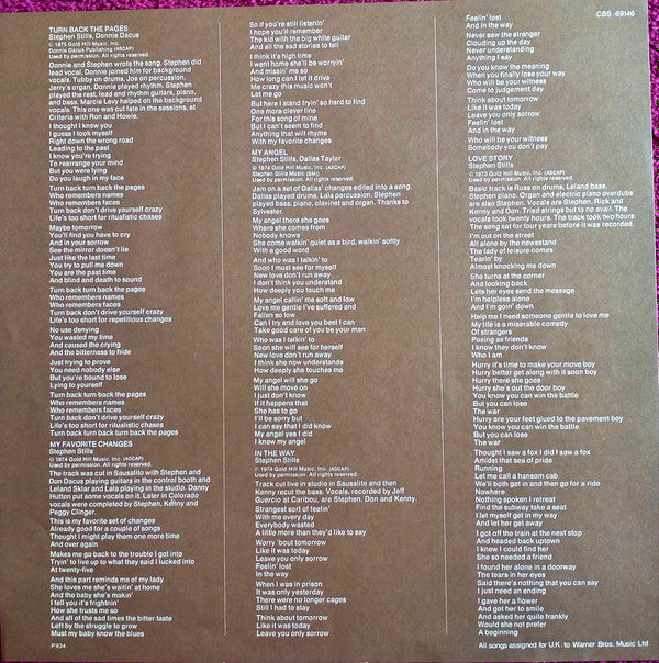 Stephen Stills : Stills (LP, Album)