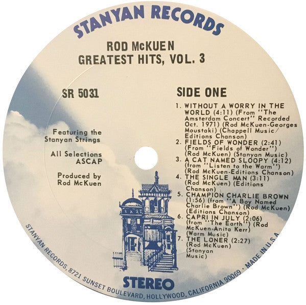 Rod McKuen : Greatest Hits Vol. 3 (LP, Comp)