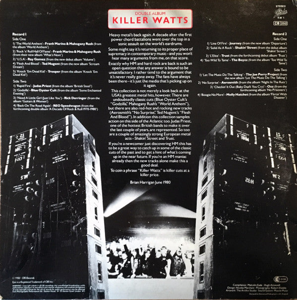 Various : Killer Watts (2xLP, Album, Comp)