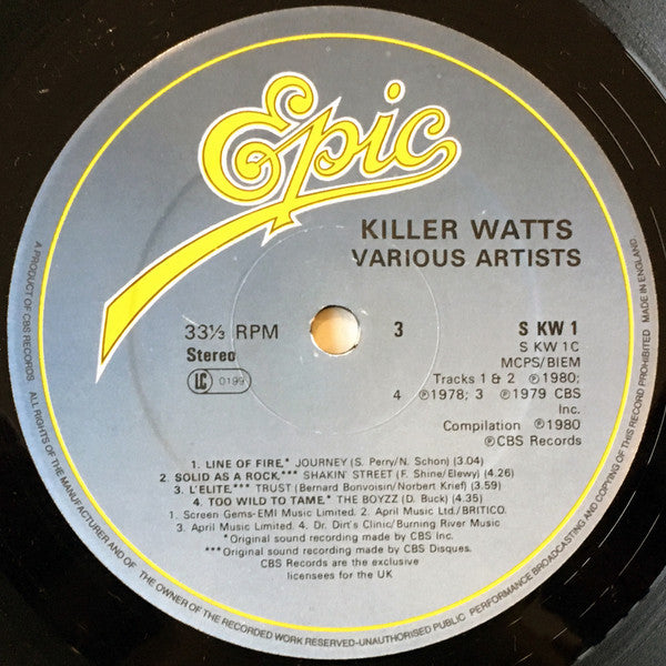 Various : Killer Watts (2xLP, Album, Comp)