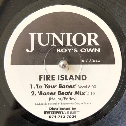 Fire Island : In Your Bones / Wake Up (12")