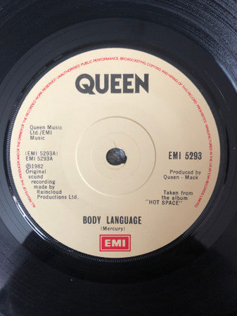 Queen : Body Language (7", Single)