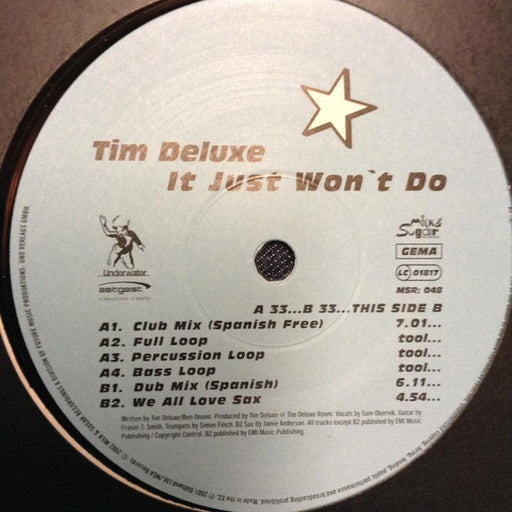 Tim Deluxe : It Just Won't Do (12", Gen)