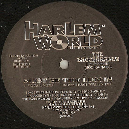 Delik / The Bacchanale's : Harlem Bounce / Must Be The Luccis (12")