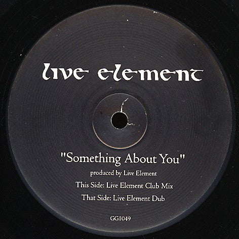 Live Element : Something About You (12", Promo)