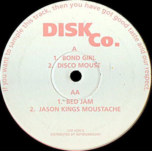 Disk Co. : Bond Girl / Disco Mouse / Bed Jam / Jason Kings Moustache (12")