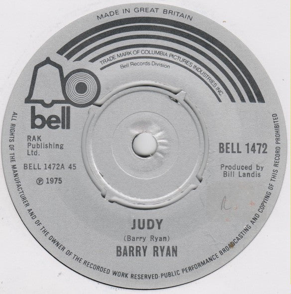 Barry Ryan : Judy (7")