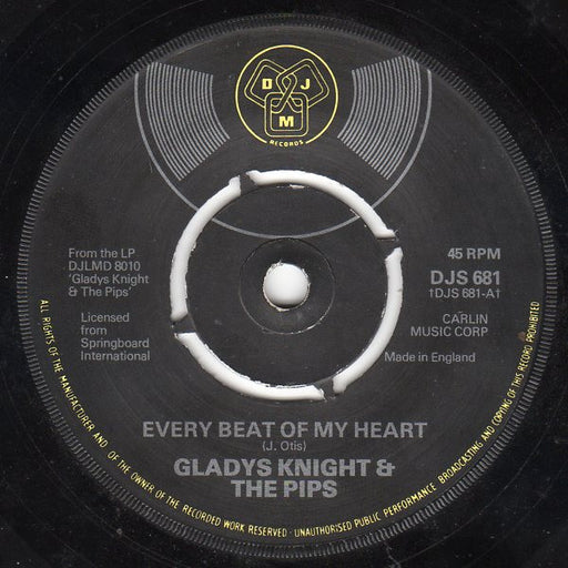 Gladys Knight And The Pips : Every Beat Of My Heart (7", Single, RE)