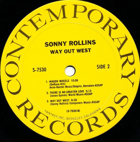 Sonny Rollins : Way Out West (LP, Album, RE)