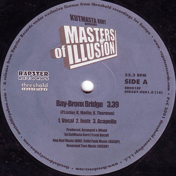 Kutmasta Kurt* Presents Masters Of Illusion : The Bay-Bronx Bridge / Silk Suit, Black Linen (12")