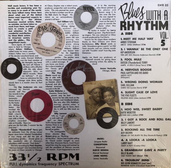 Various : Blues With A Rhythm Vol.5 Hoo Wee, Sweet Daddy! (10", Comp, Ltd)
