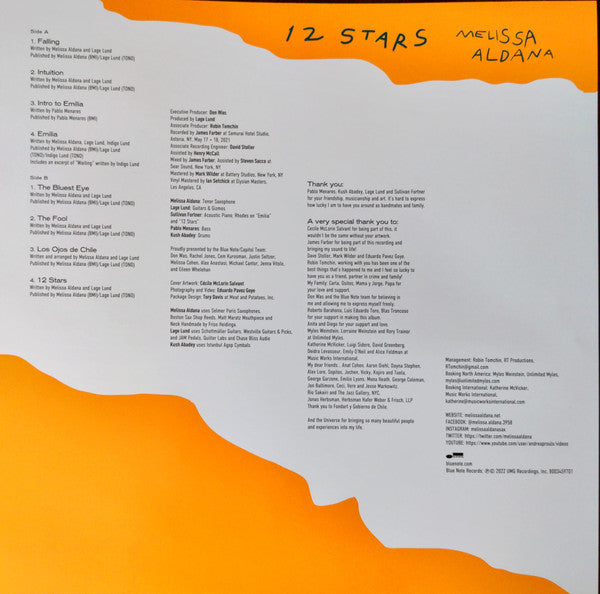 Melissa Aldana : 12 Stars (LP, Album, Ltd, Blu)