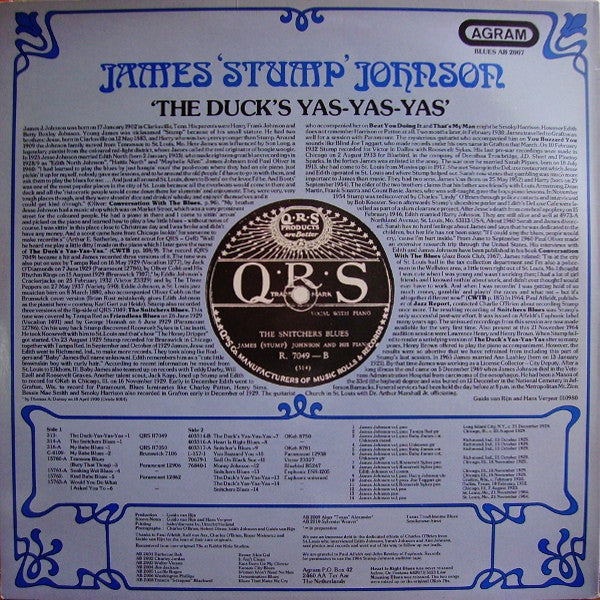 James "Stump" Johnson : The Duck's Yas-Yas-Yas (LP, Comp, RM)