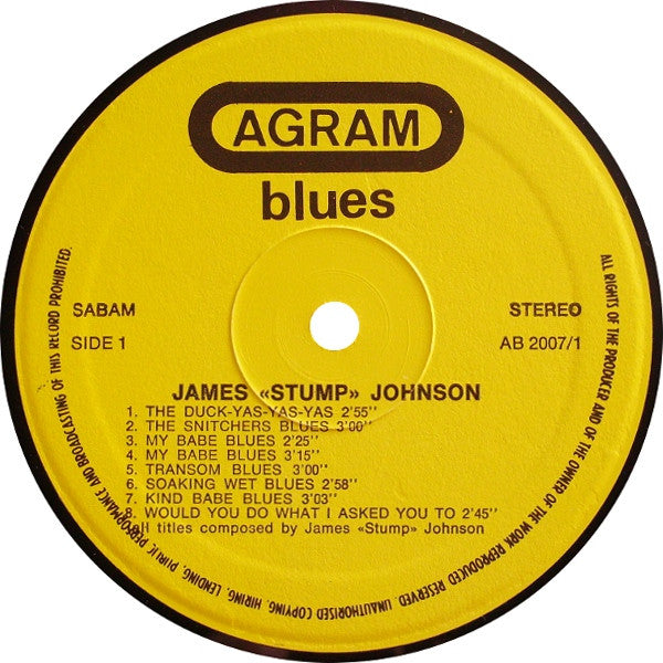 James "Stump" Johnson : The Duck's Yas-Yas-Yas (LP, Comp, RM)