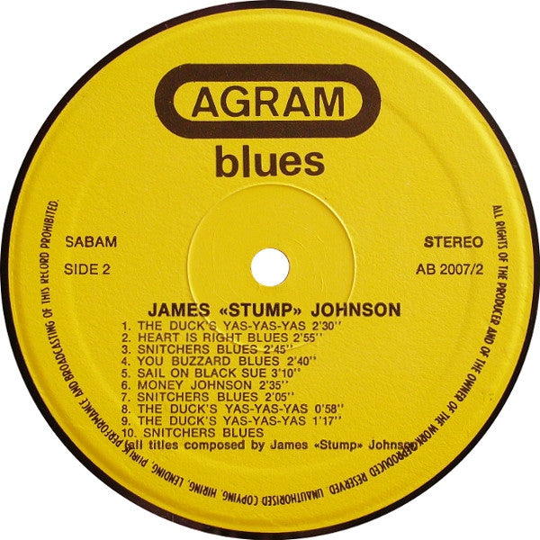 James "Stump" Johnson : The Duck's Yas-Yas-Yas (LP, Comp, RM)