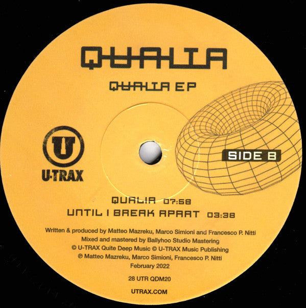 Qualia (11) : Qualia EP (12", EP)