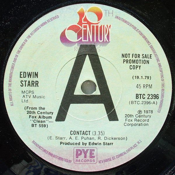 Edwin Starr : Contact / Don't Waste Your Time (7", Promo)
