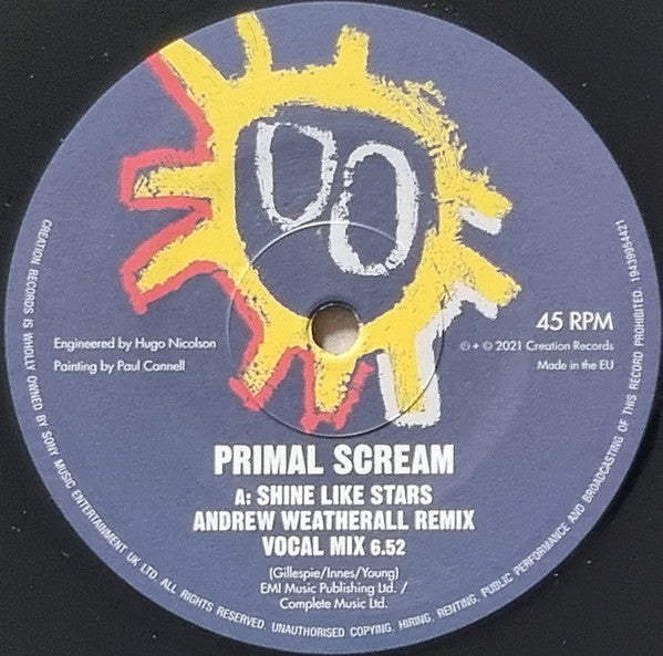 Primal Scream : Shine Like Stars (Andrew Weatherall Remix) (12", Maxi, RSD, RE, 180)