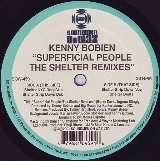 Kenny Bobien : Superficial People (The Shelter Remixes) (12")