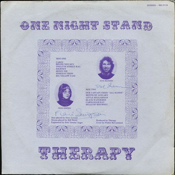 Therapy (7) : One Night Stand (LP, Album)