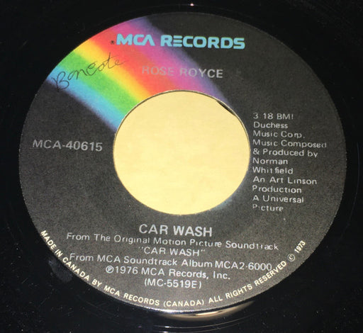 Rose Royce : Car Wash (7", Single)