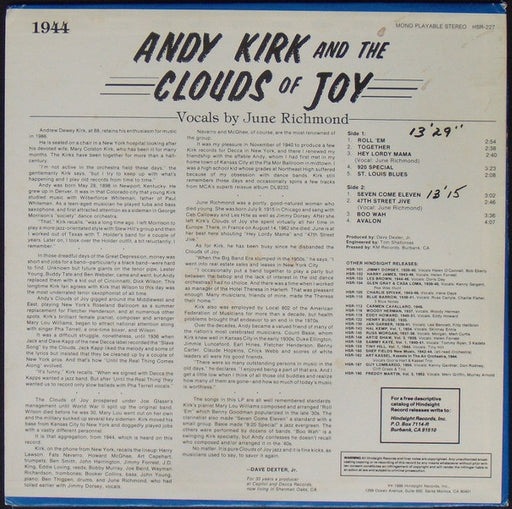Andy Kirk And The Clouds Of Joy* : The Uncollected Andy Kirk, 1944 (LP, Album, Mono)