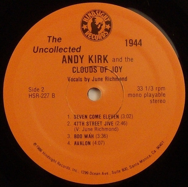 Andy Kirk And The Clouds Of Joy* : The Uncollected Andy Kirk, 1944 (LP, Album, Mono)