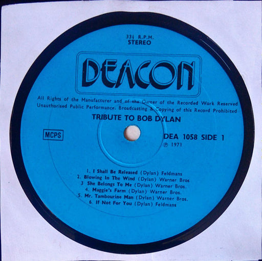 Dave Travis (2) : Tribute To Bob Dylan (LP, Album)