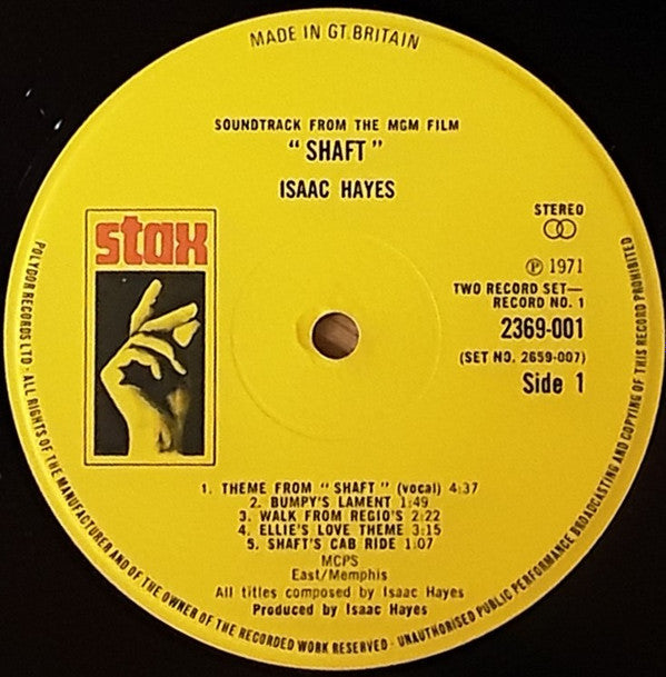 Isaac Hayes : Shaft (2xLP, Album, Gat)