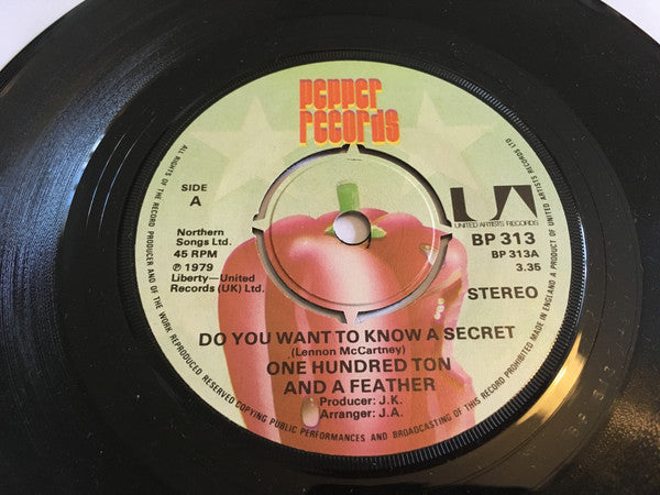 One Hundred Ton And A Feather : Do You Want To Know A Secret (7")