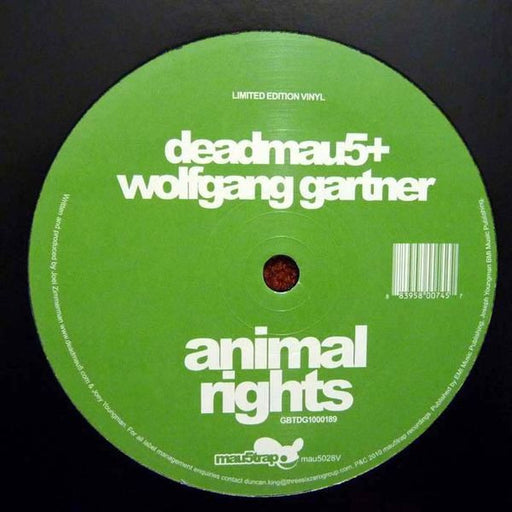 Deadmau5 + Wolfgang Gartner : Animal Rights (12", S/Sided, Ltd)