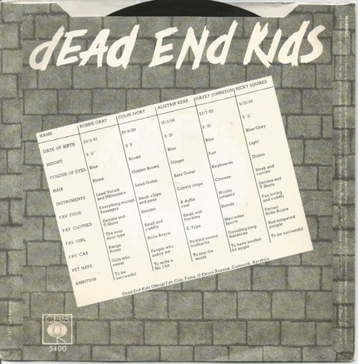 Dead End Kids : Breakaway (7", Promo)