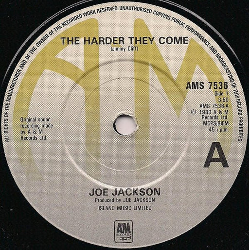 Joe Jackson Band : The Harder They Come / Out Of Style / Tilt (7", EP)