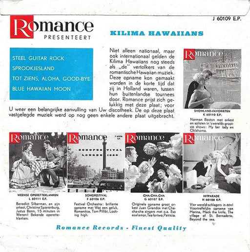 De Kilima Hawaiians : Steel Guitar Rock (7", EP)