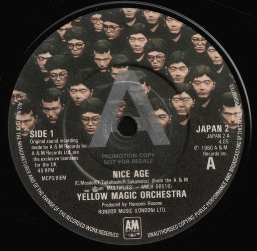 Yellow Magic Orchestra : Nice Age (7", Single, Promo)