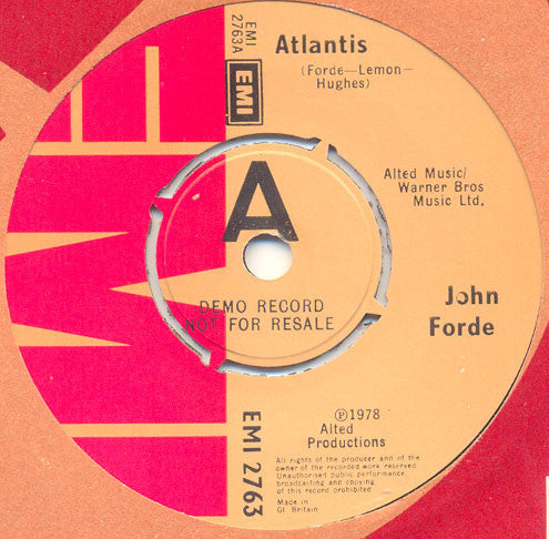 John Forde : Atlantis (7", Promo)