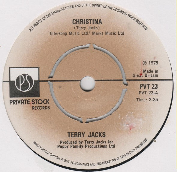 Terry Jacks : Christina (7")