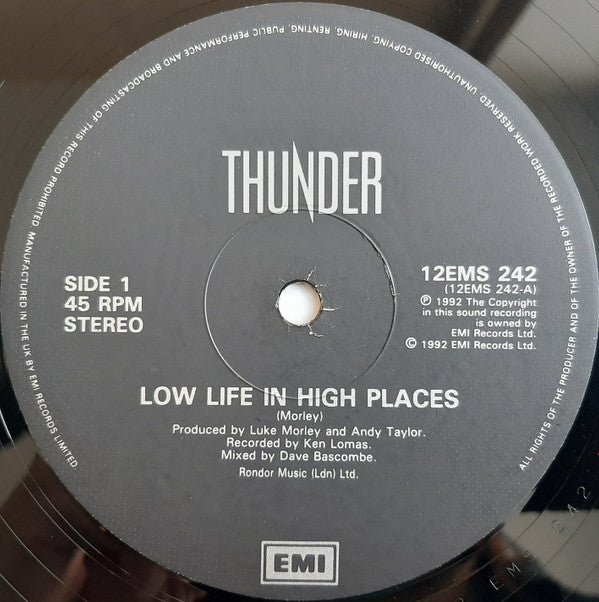 Thunder (3) : Low Life In High Places (12", Single)