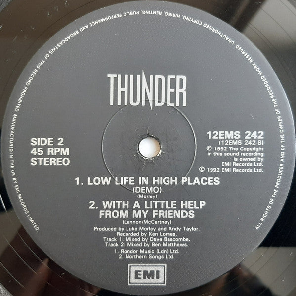 Thunder (3) : Low Life In High Places (12", Single)
