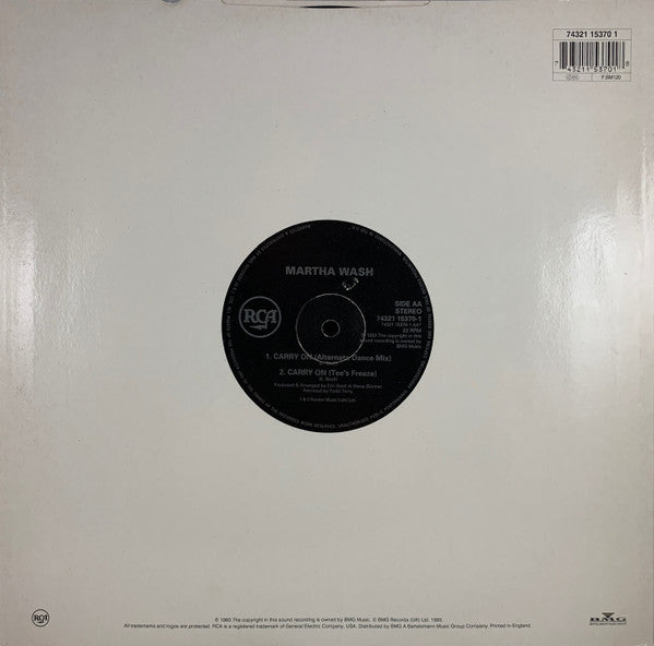 Martha Wash : Runaround + Carry On (The Todd Terry Club Remixes) (12")