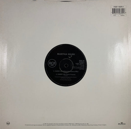 Martha Wash : Runaround + Carry On (The Todd Terry Club Remixes) (12")