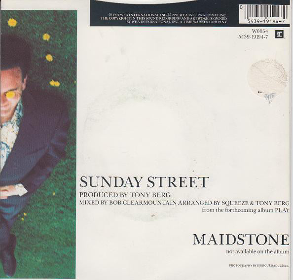 Squeeze (2) : Sunday Street (7", Single)