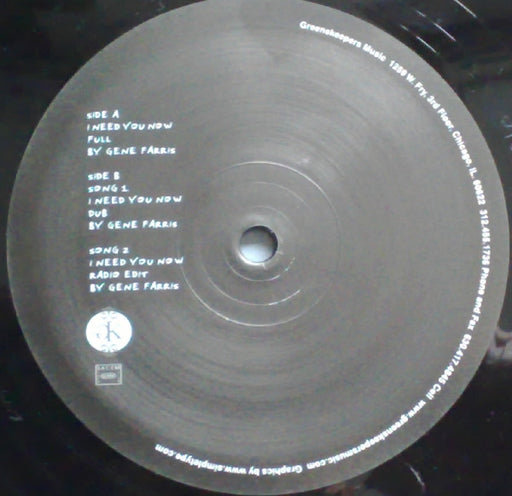 Gene Farris : I Need You Now (12")